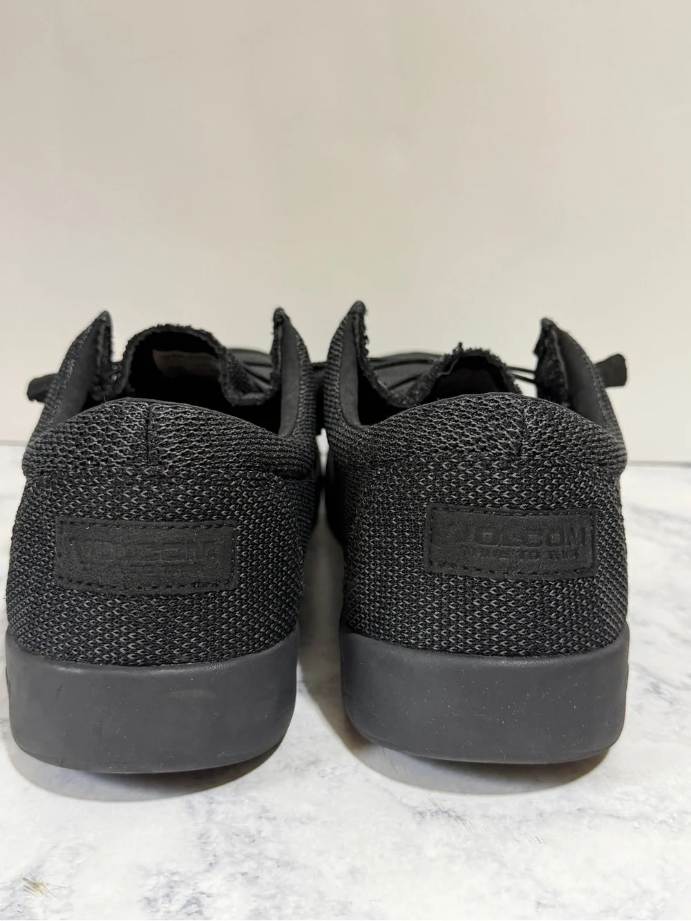 Men's Volcom Composite Toe black canvas Slip-On Moc Toe Work Shoe VM30802 11.5